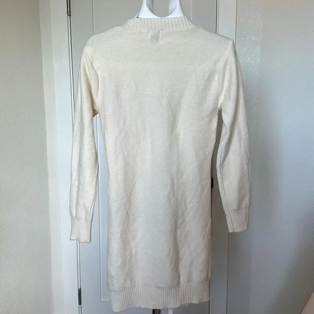 Princess Polly Knit Sweater Dress 'Don't Go Back' Mini in Beige on XS/S